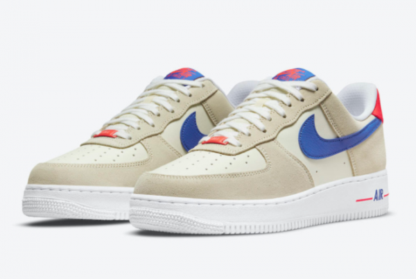 New Nike Air Force 1 Low USA Sail Blue-Red 2021 For Sale DM8314-100 -1