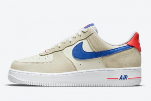 New Nike Air Force 1 Low USA Sail Blue-Red 2021 For Sale DM8314-100