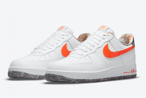 New Nike Air Force 1 Low White Orange 2021 For Sale DM9098-100-1