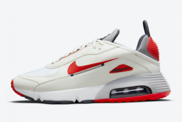 New Nike Air Max 2090 White/Red-Blue-Grey 2021 For Sale DH7708-100