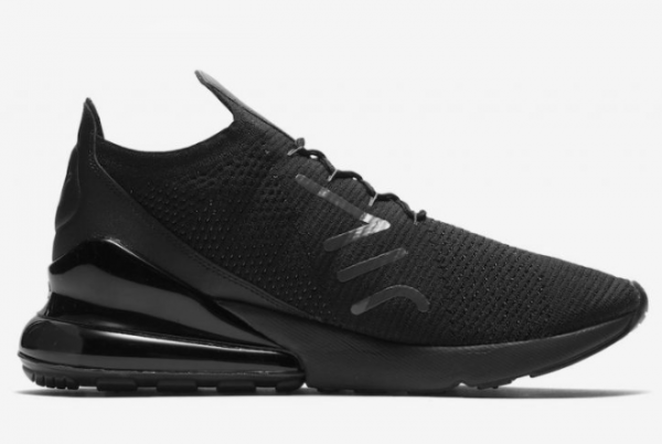 New Nike Air Max 270 Flyknit Triple Black 2021 For Sale AH8050-005 -1