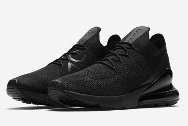 New Nike Air Max 270 Flyknit Triple Black 2021 For Sale AH8050-005 -2