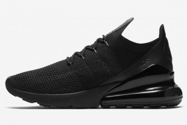New Nike Air Max 270 Flyknit Triple Black 2021 For Sale AH8050-005