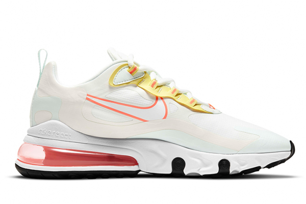 New Nike Air Max 270 React Pale Ivory/Summit White/Barely Green 2021 For Sale CV8818-102 -1