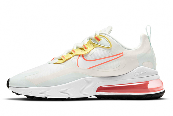 New Nike Air Max 270 React Pale Ivory/Summit White/Barely Green 2021 For Sale CV8818-102