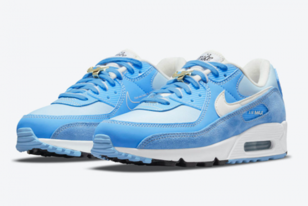 New Nike Air Max 90 First Use University Blue 2021 For Sale DA8709-400 -2