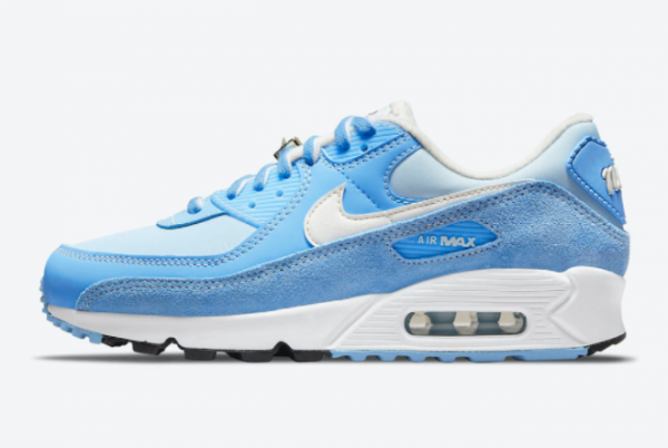 New Nike Air Max 90 First Use University Blue 2021 For Sale DA8709-400