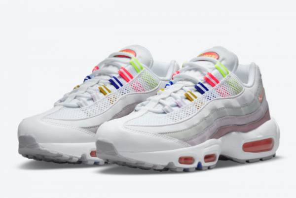 New Nike Air Max 95 White Multi 2021 For Sale DH5722-100-2