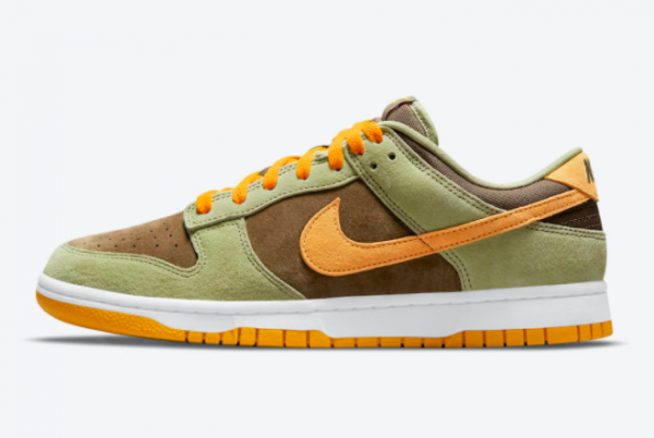 New Nike Dunk Low Dusty Olive/Pro Gold 2021 For Sale DH5360-300