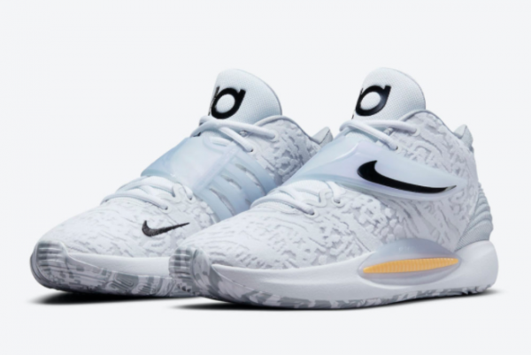 New Nike KD 14 Home White Black 2021 For Sale CW3935-100-2