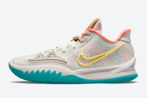 New Nike Kyrie Low 4 N7 Natural/Yellow-Teal 2021 For Sale CW3985-005