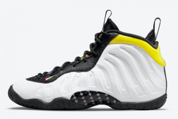 New Nike Little Posite One GS White Black Yellow 2021 For Sale DJ5797-100