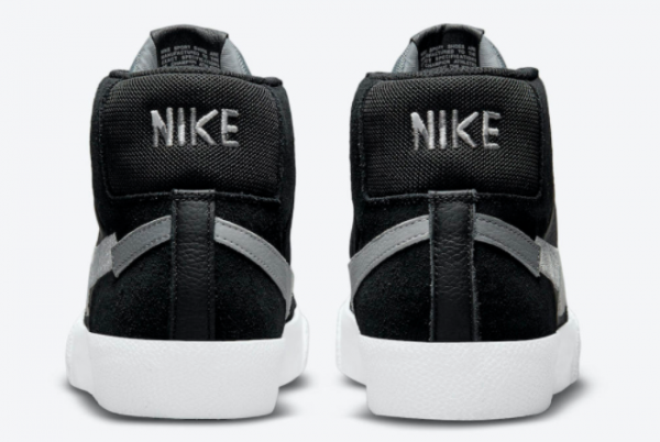 New Nike SB Blazer Mid Mosaic Pack Black Grey For Sale DA8854-001-3