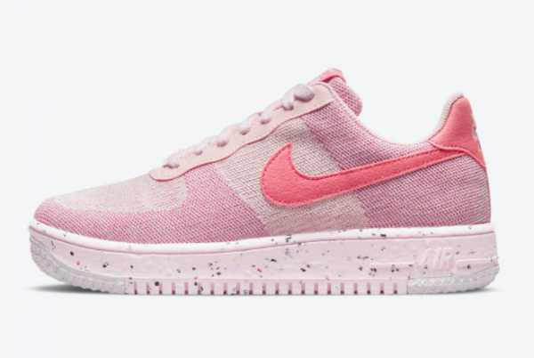 New Nike Wmns Air Force 1 Crater Flyknit Pink 2021 For Sale DC7273-600
