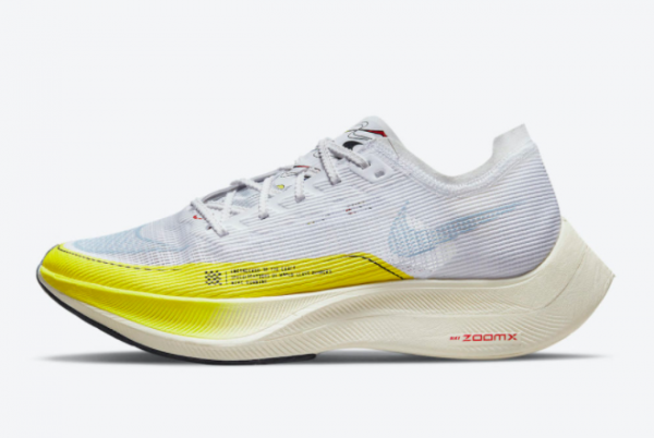 New Nike ZoomX VaporFly NEXT% 2 White Yellow 2021 For Sale DM9056-100