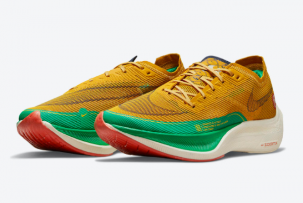 New Nike ZoomX VaporFly NEXT% 2 Yellow/Green-Red DJ5182-700-2
