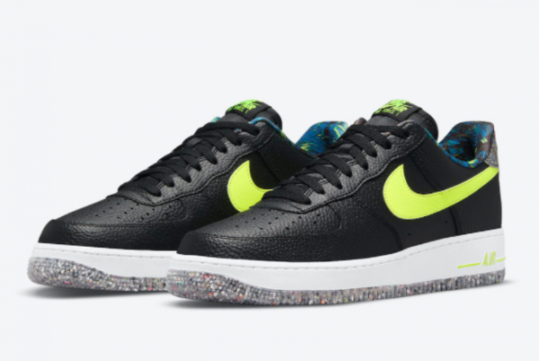 New Nike Air Force 1 Low Black Volt-White 2021 For Sale DM9098-001-1