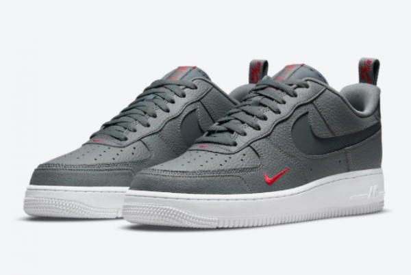 Cheap Nike Air Force 1 Low Grey Red White 2021 For Sale DN4433-001-2