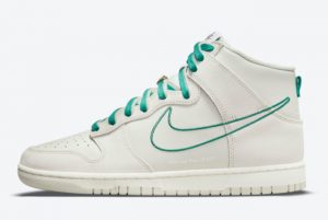 Cheap zoom Nike Dunk High First Use Light Bone Green Noise-Sail 2021 For Sale DH0960-001