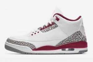 Latest Air Mid Jordan 3 Cardinal White Light Curry-Cardinal Red-Cement Grey 2022 For Sale CT8532-126