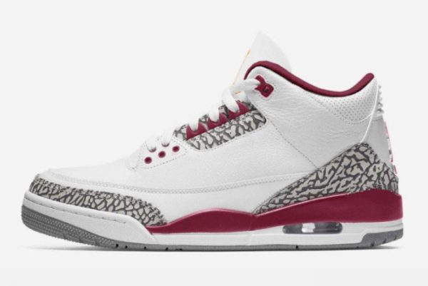 Latest Air Jordan 3 Cardinal White Light Curry-Cardinal Red-Cement Grey 2022 For Sale CT8532-126