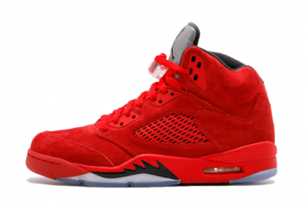 Latest Air Jordan 5 Red Suede University Red Black University Red 2021 For Sale 136027-602