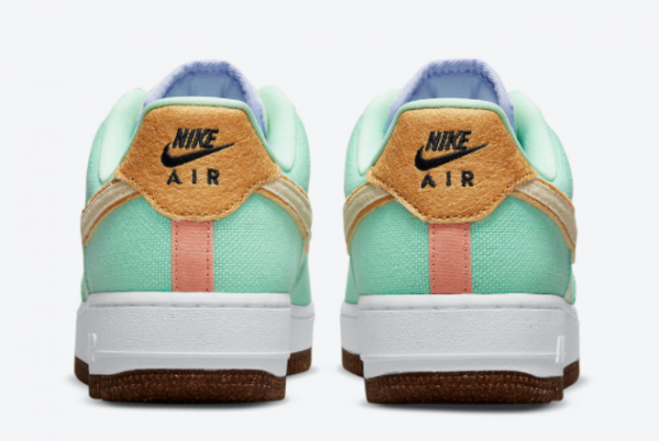 Latest Nike Air Force 1 Low Happy Pineapple Green Glow Coconut Milk-Metallic Gold 2021 For Sale CZ0268-300 -3