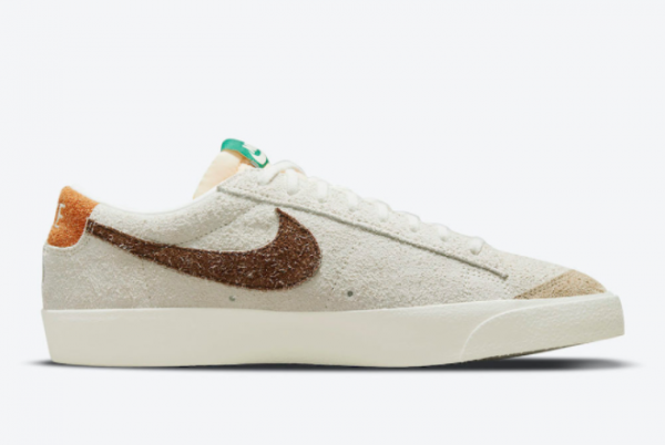 Latest Nike Blazer Low Suede Sail Light Tan Olive Green Brown 2021 For Sale DM7582-100 -1