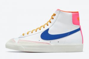 Latest Nike Blazer Mid 77 ACG White Blue-Pink-Gold 2021 For Sale DO1162-100
