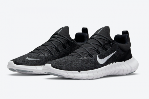 Latest Nike Free Run 5.0 Black Dark Smoke Grey-White 2021 For Sale CZ1884-001-2