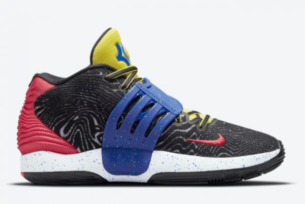 Latest Nike KD 14 Black Fusion Red-White-Yellow Strike 2021 For Sale CW3935-004-1
