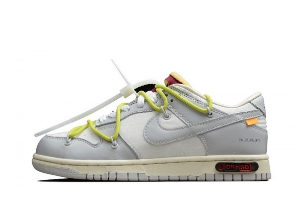 Latest Off-White x Nike SB Dunk Low The 50 White Platinum-White 2021 For Sale DM1602-122