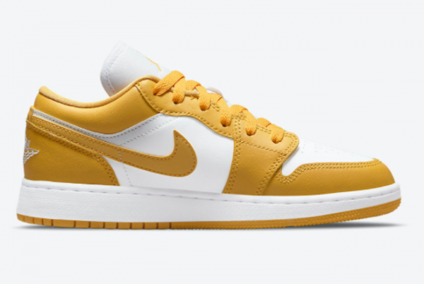 New Air Jordan 1 Low GS White Mustard Yellow 2021 For Sale 553560-171-1