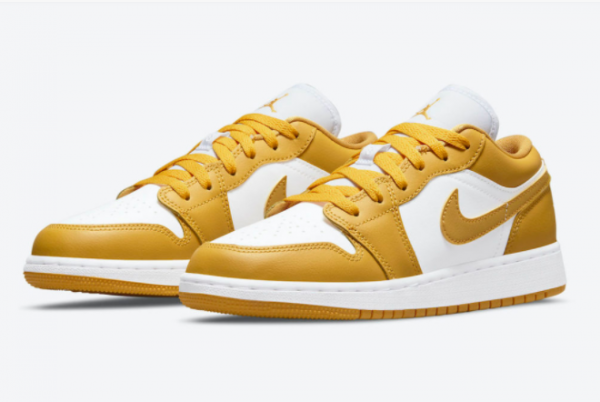 New Air Jordan 1 Low GS White Mustard Yellow 2021 For Sale 553560-171-2