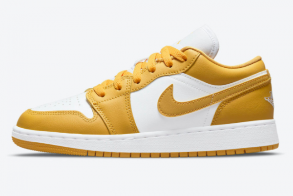 New Air Jordan 1 Low GS White Mustard Yellow 2021 For Sale 553560-171