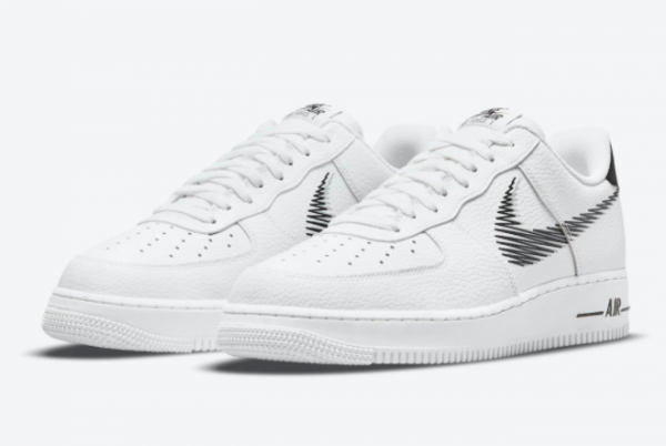 New Nike Air Force 1 Low Zig Zag White Black 2021 For Sale DN4928-100 -2