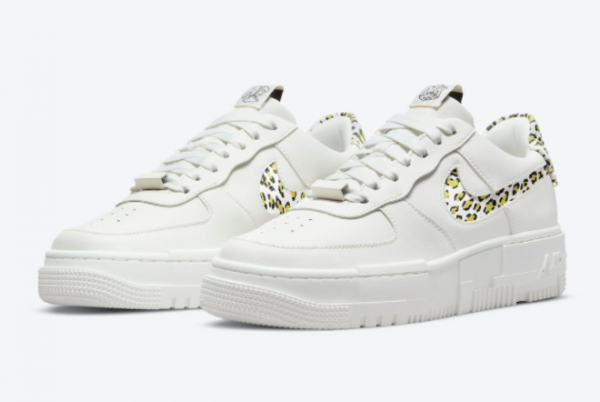 New Nike Air Force 1 Pixel Leopard White Leopard Suede Print 2021 For Sale DH9632-101-1