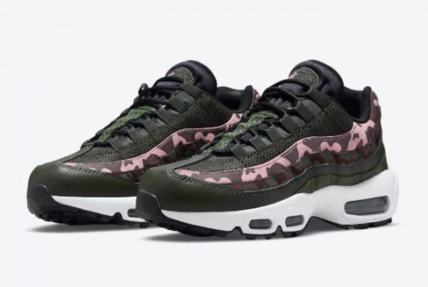 New Nike Air Max 95 Camo Pink Olive 2021 For Sale DN5462-200-2