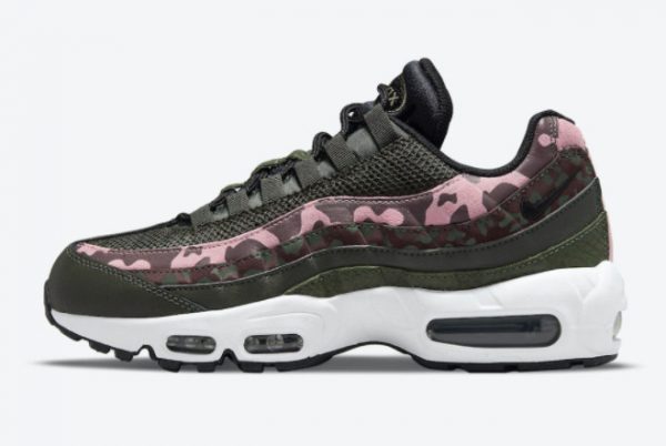 New Nike Air Max 95 Camo Pink Olive 2021 For Sale DN5462-200