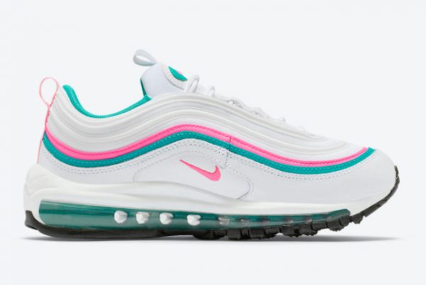 New Nike Air Max 97 South Beach White Hyper Pink-Turbo Green 2021 For Sale DC5223-100-1