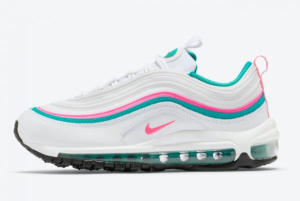 New Nike Air Max 97 South Beach White Hyper Pink-Turbo Green 2021 For Sale DC5223-100