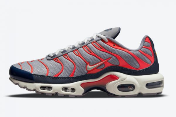 New Nike Air Max Plus Grey Navy Infrared 2021 For Sale DB0682-003