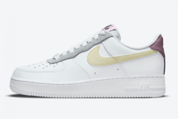 New Nike Air Force 1 Low White/Yellow-Purple-Light Pink 2021 For Sale DN4930-100