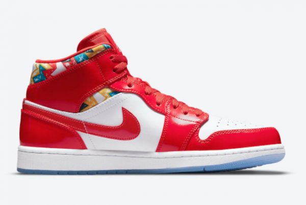 Cheap Air Jordan 1 Mid Red Patent 2021 For Sale DC7294-600 -1