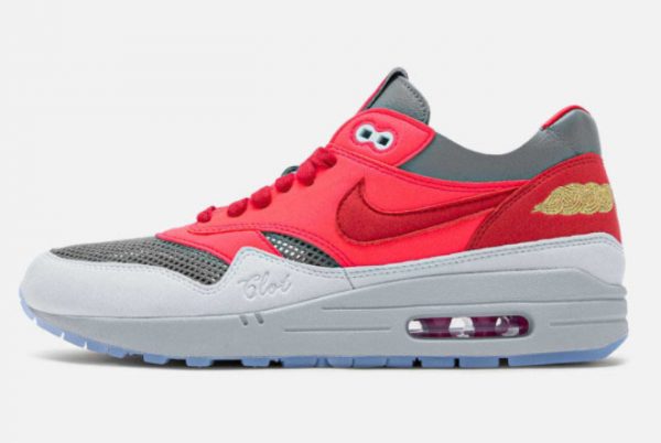 Cheap CLOT x Nike Air Max 1 K.O.D. Solar Red Solar Red University Red-Cool Grey 2021 For Sale DD1870-600