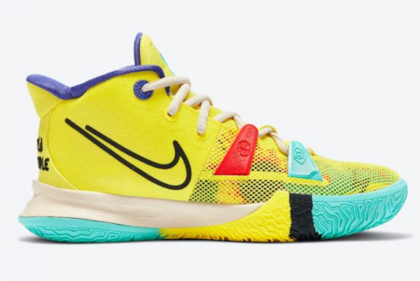 Cheap Nike Kyrie 7 GS 1 World 1 People Electric Yellow CT4080-700-1