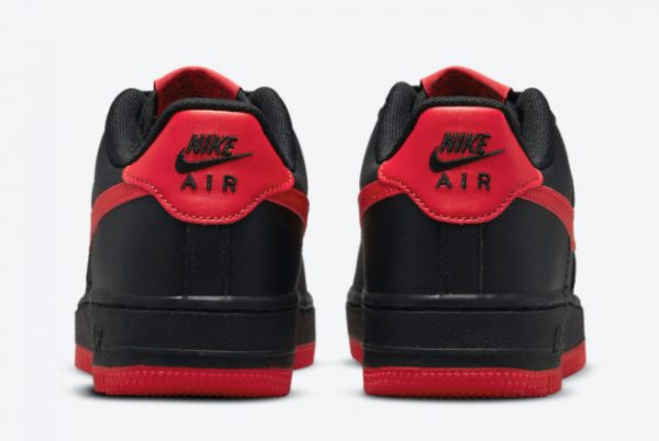 Latest Nike Air Force 1 GS Bred Black/Black/University Red 2021 For Sale DH9812-001-2