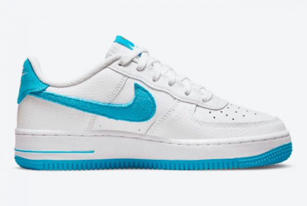 Latest Nike Air Force 1 Low Space Jam White Light Blue Fury-White 2021 For Sale DJ7998-100-1