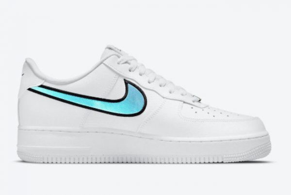 Latest Nike Air Force 1 Low White Iridescent Swooshes 2021 For Sale DN4925-100 -1