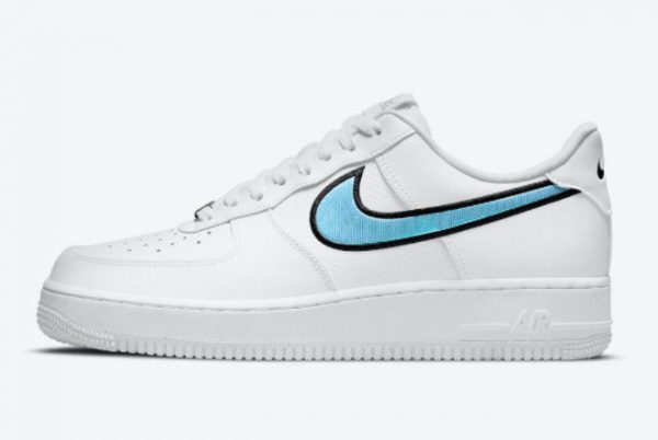 Latest Nike Air Force 1 Low White Iridescent Swooshes 2021 For Sale DN4925-100